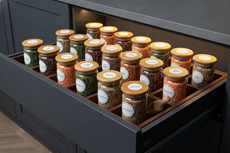 ۱۰ ایده برای نظمدهی حبوبات با جاحبوباتی مدرن