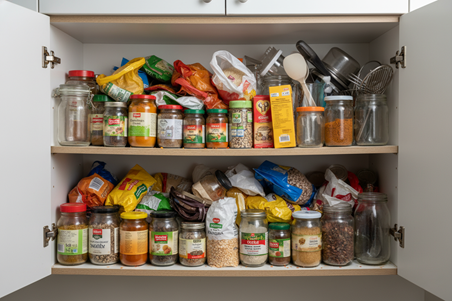 چگونه کابینت آشپزخانه خود را با جاحبوباتی مرتب کنیم