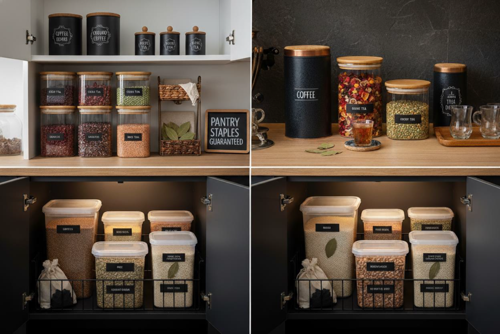 چرا استفاده از ظروف شفاف برای قهوه، برنج و حبوبات ضروری است؟