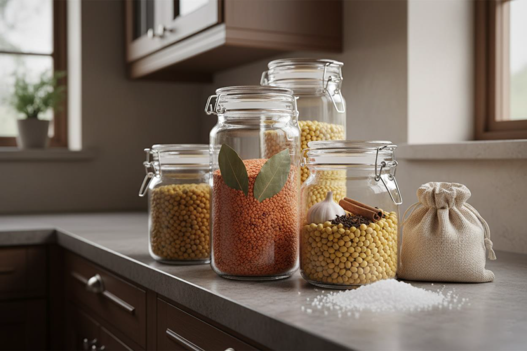 چگونه از ورود حشرات به حبوبات جلوگیری کنیم؟